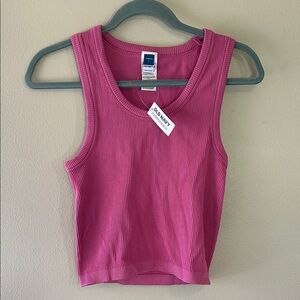 Old Navy Women's Fuchsia Ribbed Tank Top